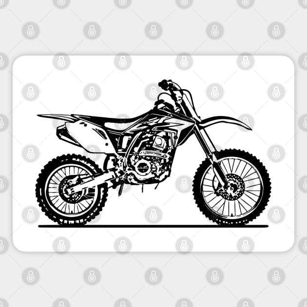 CRF150RB Motorcycle Sketch Art Magnet by DemangDesign